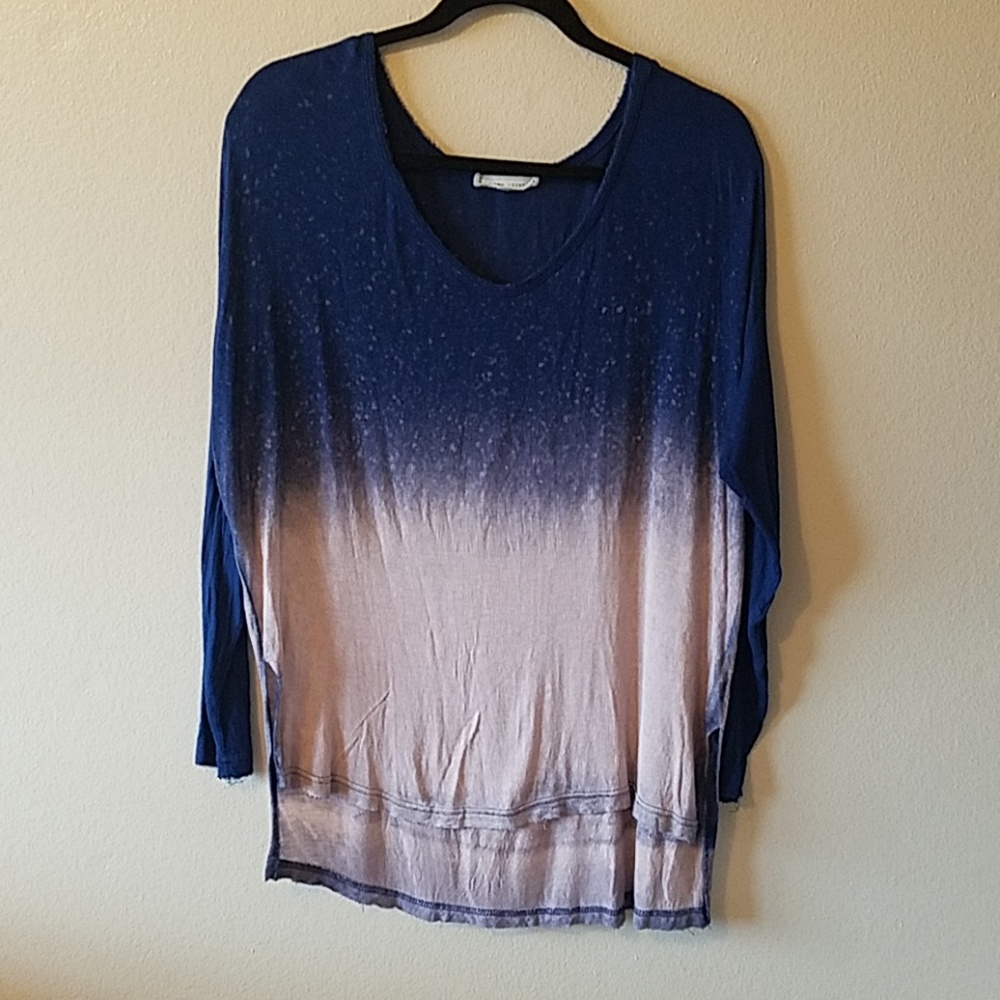 Gilded Intent | bleached long sleeve blouse